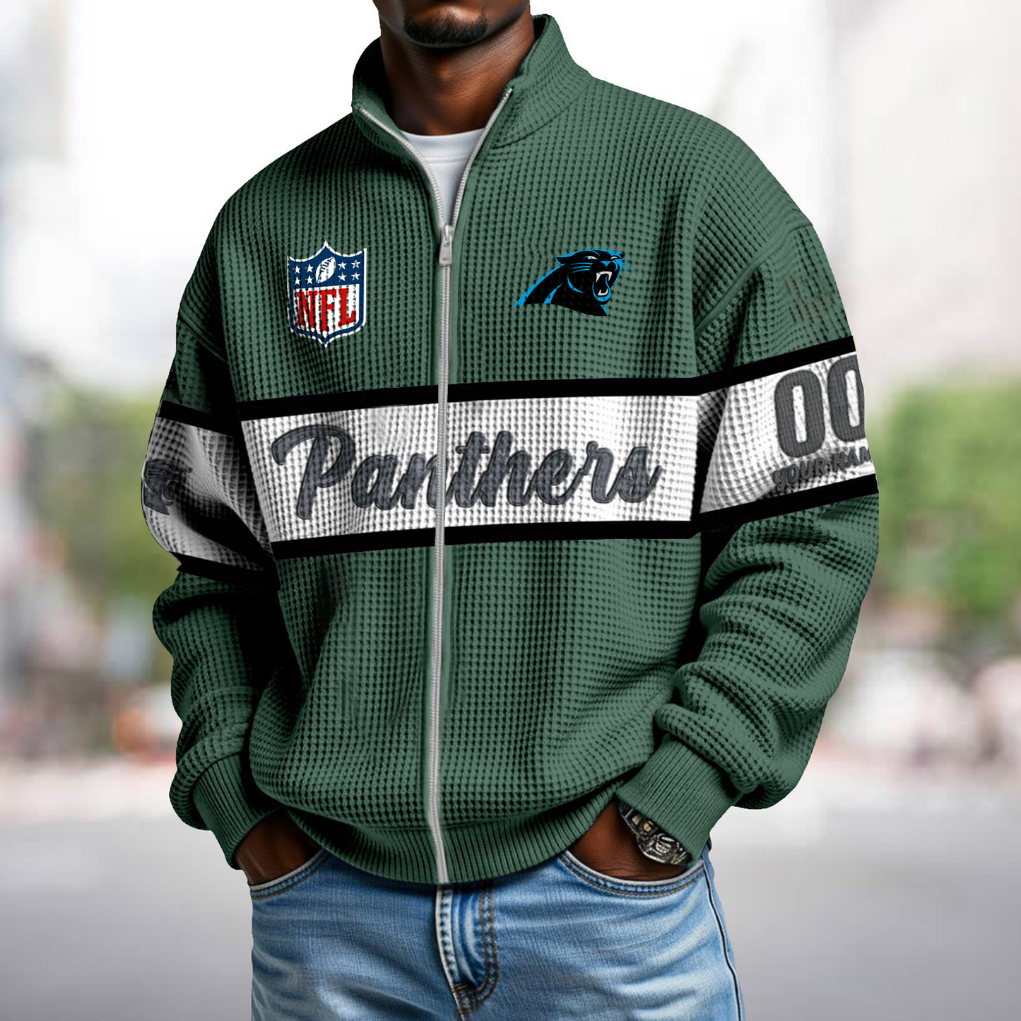 CAR x NFL Waffle Zip-Up Sweatshirt DATND TANTD