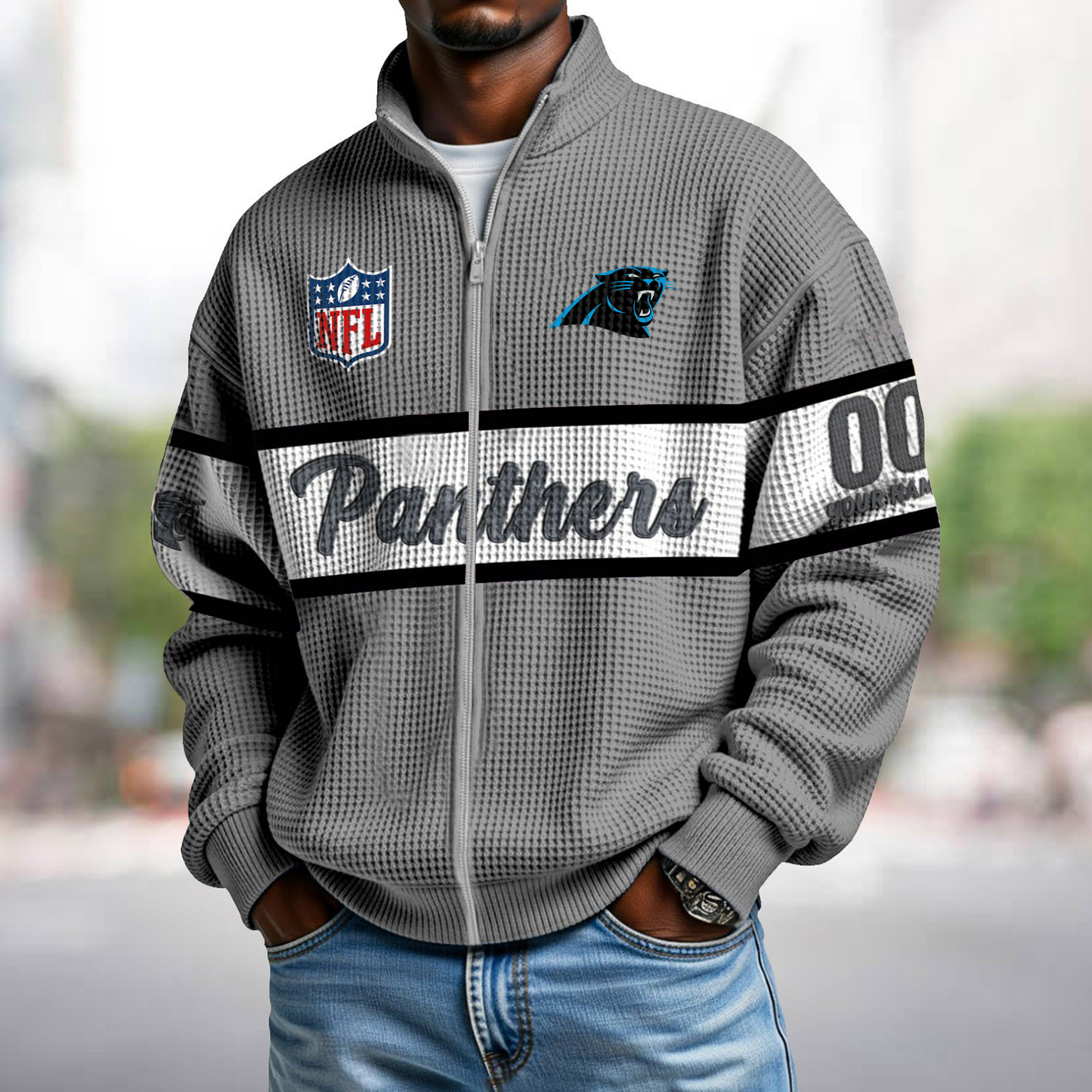 CAR x NFL Waffle Zip-Up Sweatshirt DATND TANTD