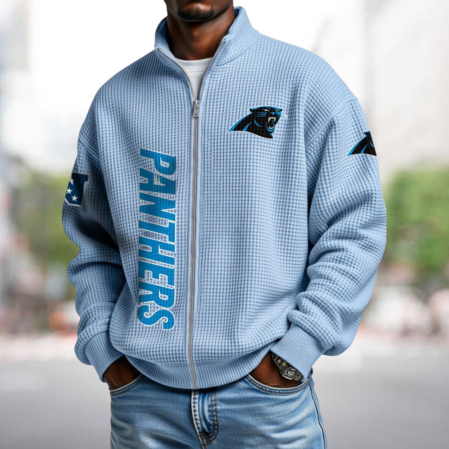CAR x NFL Waffle Zip-Up Sweatshirt DATND TANTD