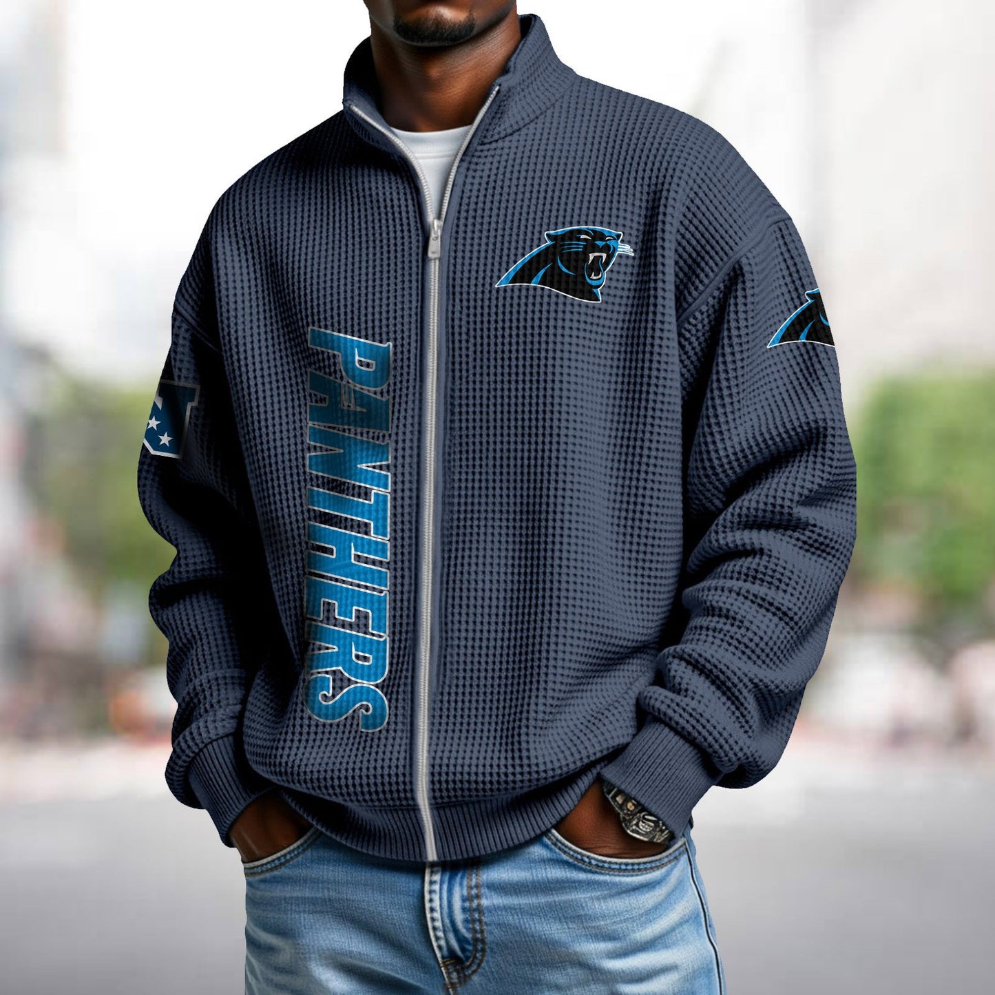 CAR x NFL Waffle Zip-Up Sweatshirt DATND TANTD