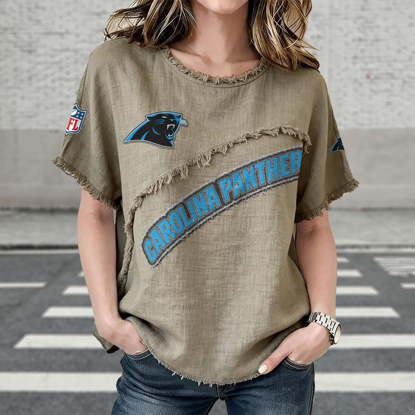 CAR x NFL Womenƒ??s Vintage O-Neck 2905 DatND DVT