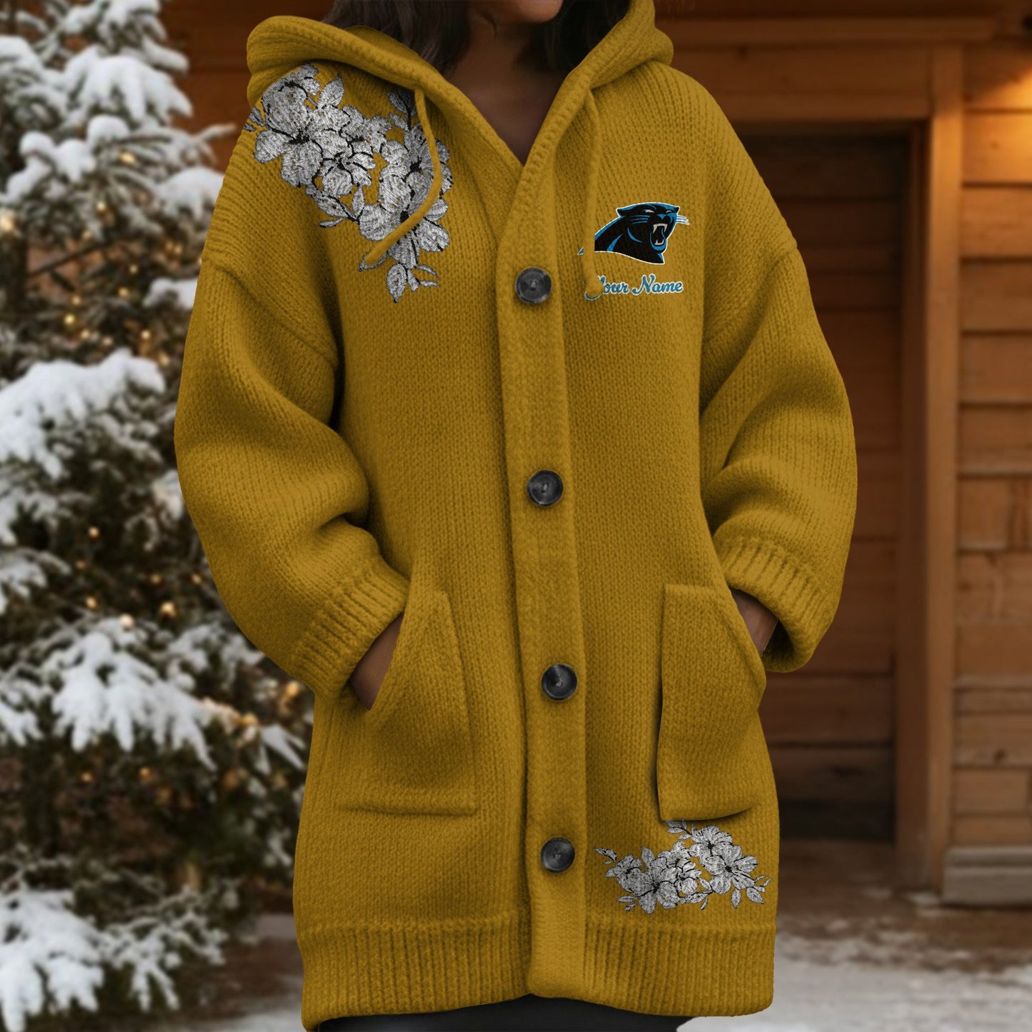 CAR x NFL Women's Casual Knitted Hooded Cardigan DATND TANTD 211125