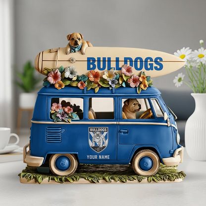 CBB x NRL Funny Dog Driving Summer Car Acrylic Block Plaque Custom Name Gifts DDT CTND