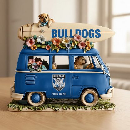 CBB x NRL Funny Dog Driving Summer Car Acrylic Block Plaque Custom Name Gifts DDT CTND