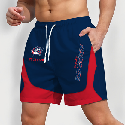 CBJ x NHL Team Special Short Pants For Men Custom Name Gifts DATND TANTD 090426
