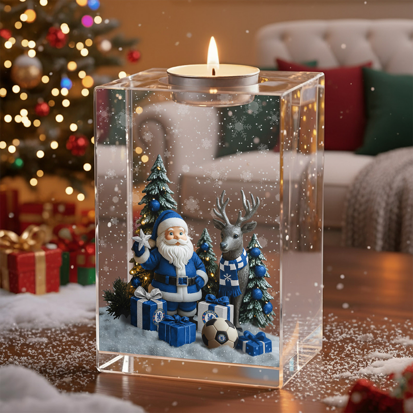 CHE x EPL Personalized Christmas Crystal Candle Holder DatND DVT