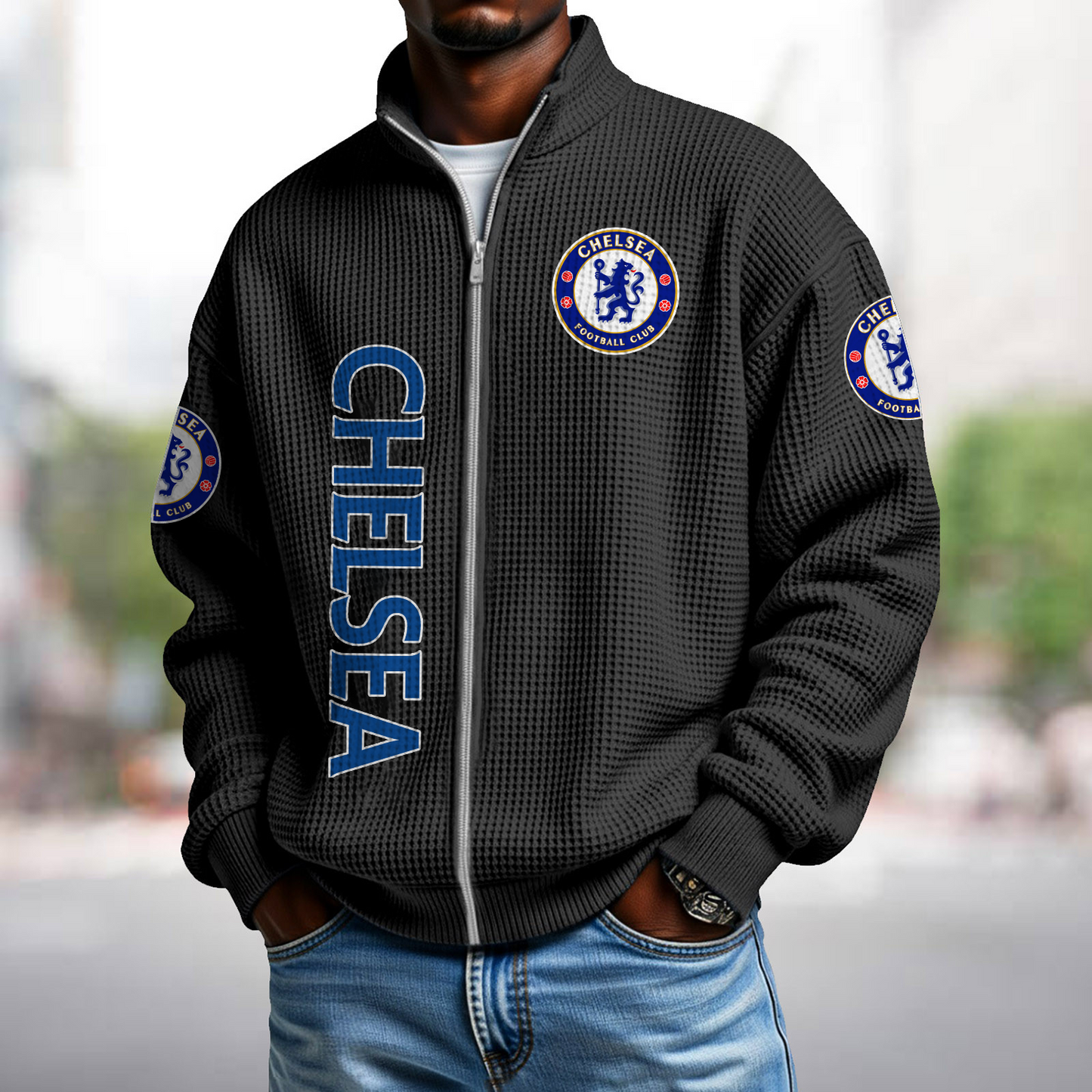 CHE x EPL Waffle Zip Up Sweatshirt 1911 DatND DVT