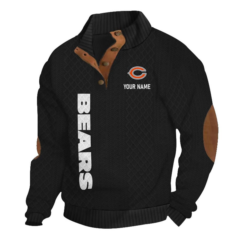 CHI NFL Basic Knitted Stand Collar Sweatshirt DDT CTND