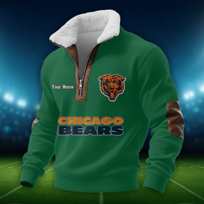 CHI NFL Men Fur Collar Sweatshirt DDT CTND