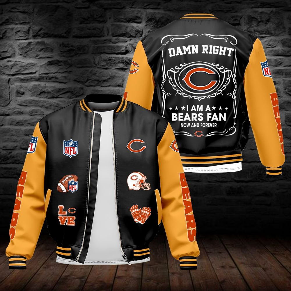 CHI NFL Premium Leather Bomber Jacket DDT HLPHUONG