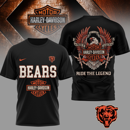 CHI Premium NFL 122 Year Motorcycle 3D Shirt DDT NTL