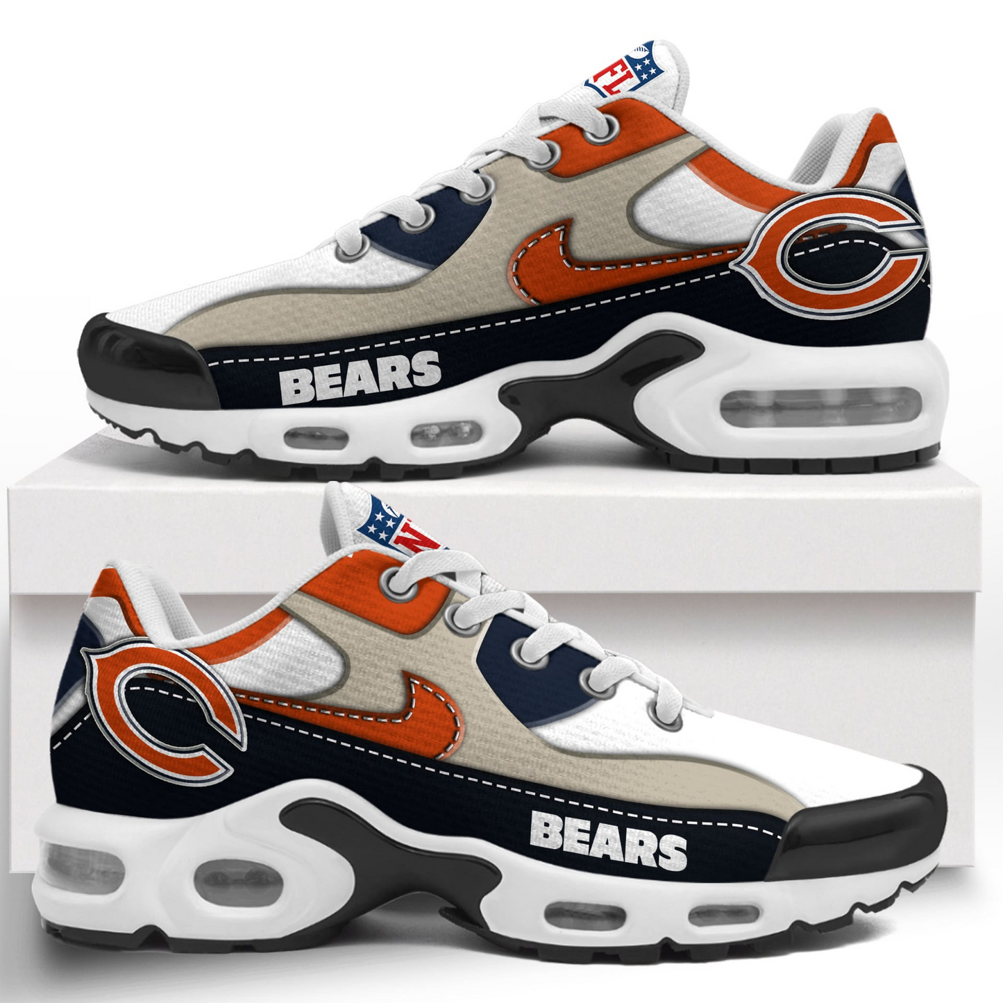 CHI Premium NFL Color Block Air Max Shoes DDT CTND
