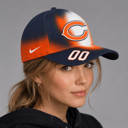 CHI Premium NFL Custom Name Number Athletic Cap