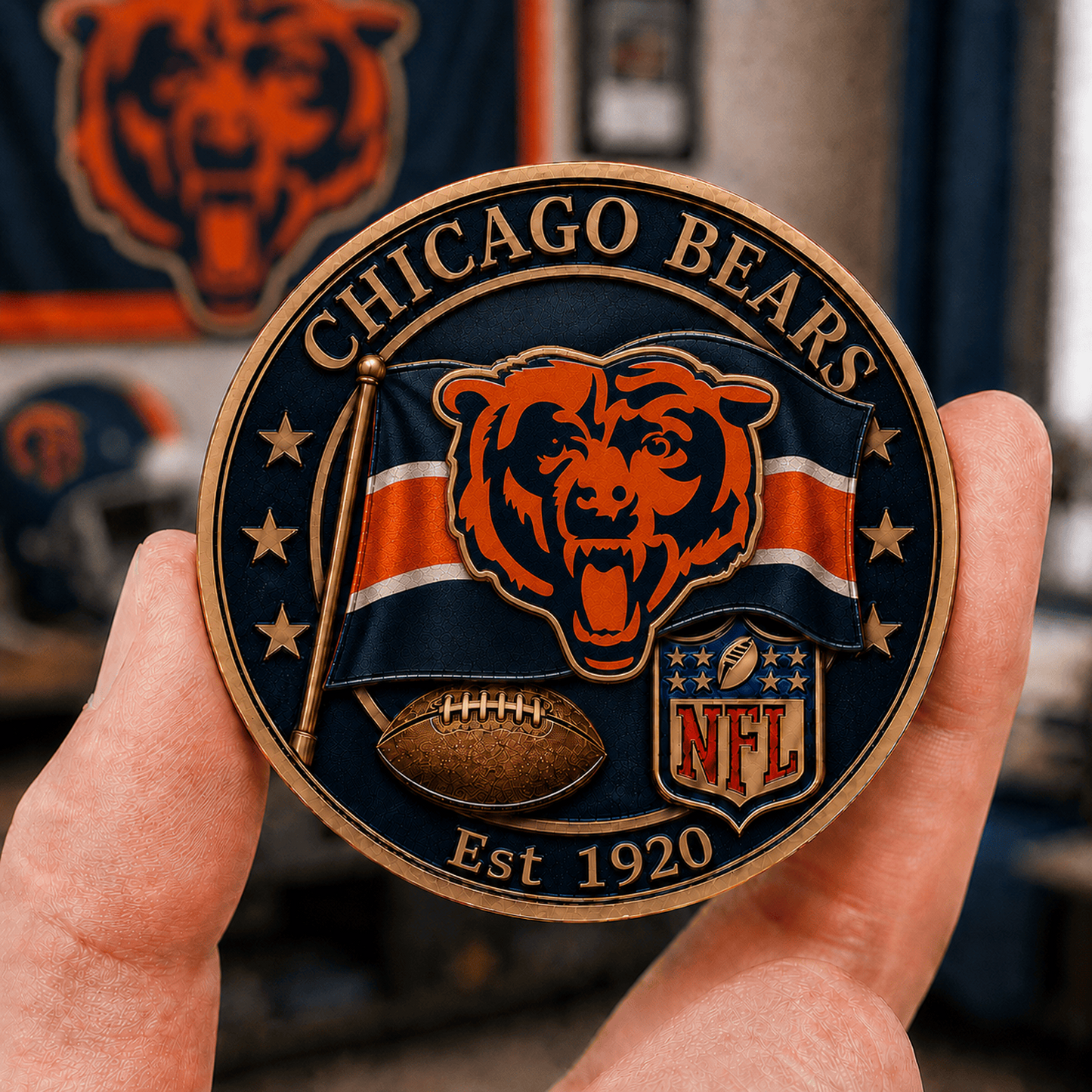 CHI Premium NFL Fan Pride Commemorative Coin 1906