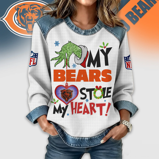 CHI Premium NFL Grinch Women‘s Casual Sweatshirt DDT 081125 NTL