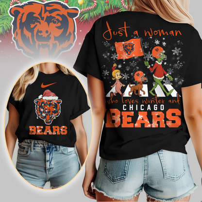 CHI Premium NFL Just A Woman Who Loves Winter 3D Shirt DDT CTND