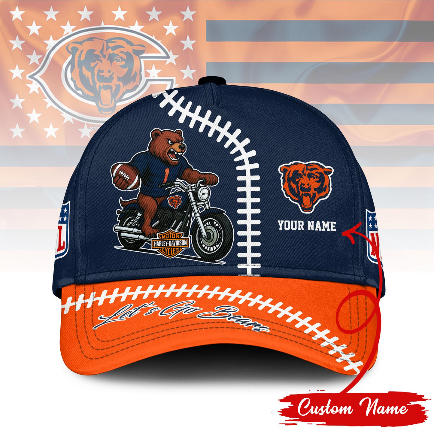 CHI Premium NFL Motorcycle Classic Cap DDT 111125 NTL