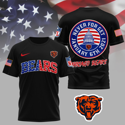 CHI Premium NFL Never Forget January 6th 3D Shirt DDT 281125 NTL
