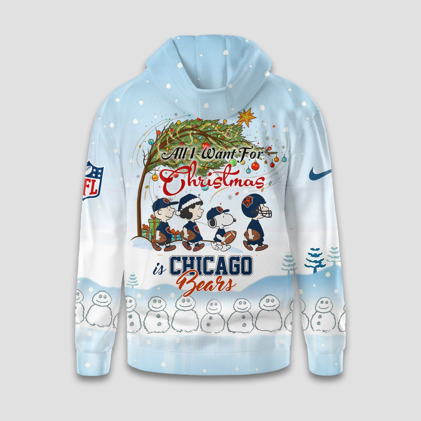 CHI Premium NFL Peanuts Snow Day Hoodie DDT CTND