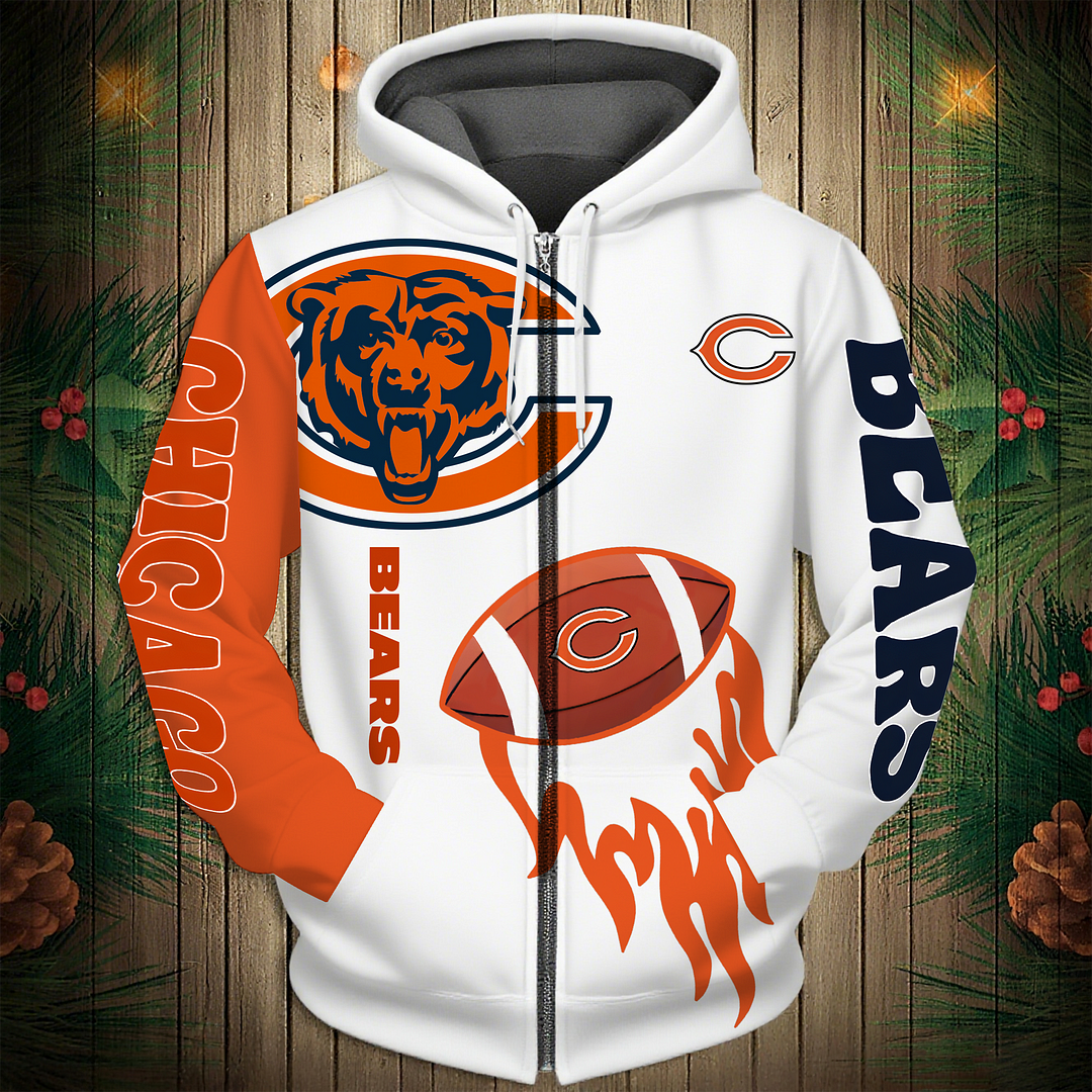 CHI Premium NFL V2 3D Graphic Hoodie DDT NTL
