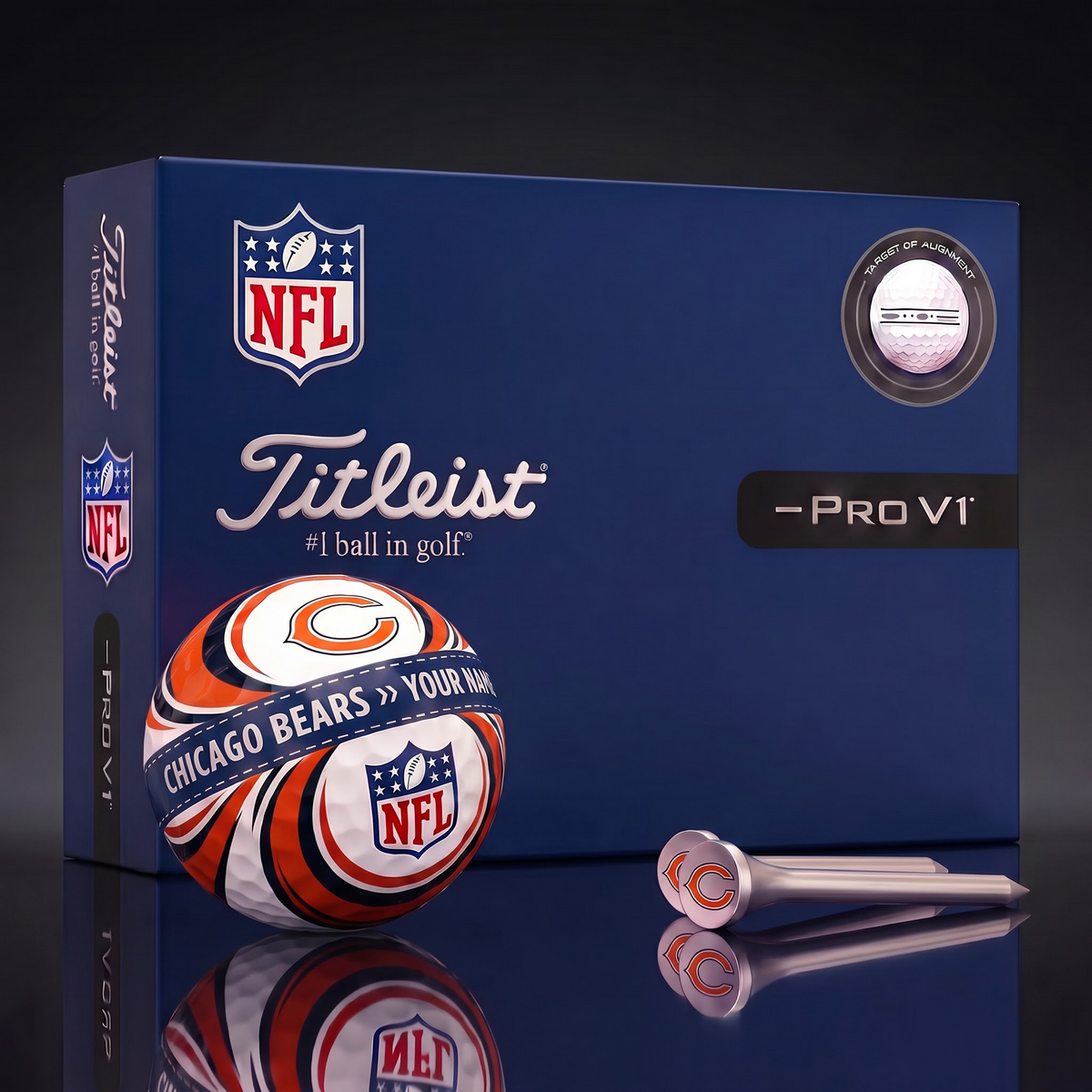 CHI X Luxury NFL Football Golf Ball Set – Personalized Edition