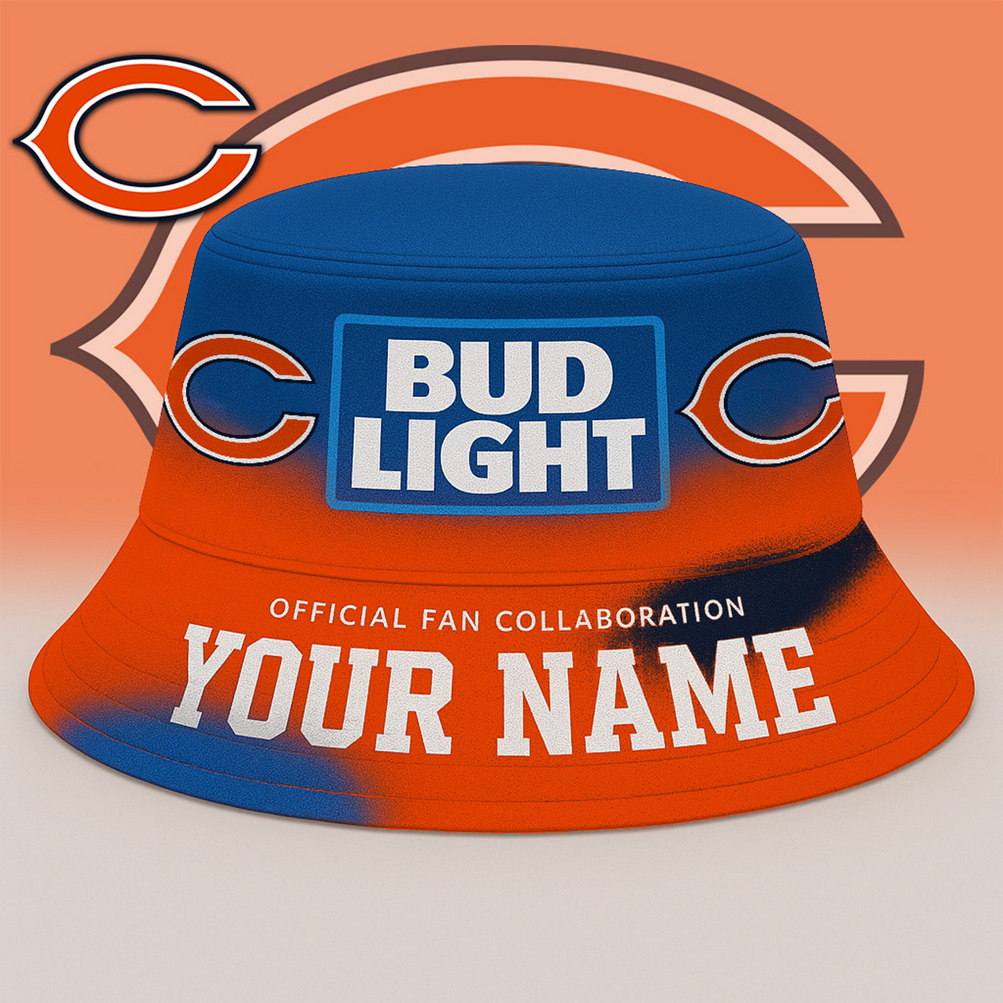 CHI x NFL Bud Light Personalized Bucket Hat DATND TANTD