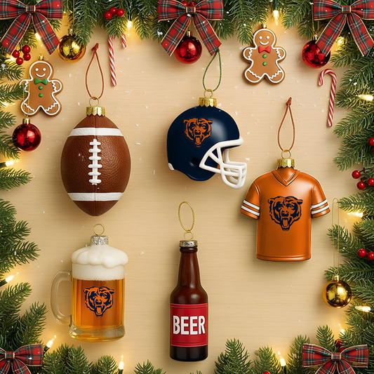 CHI x NFL Football Combo Set 5 Acrylic Ornament For Home Decor DatND DVT