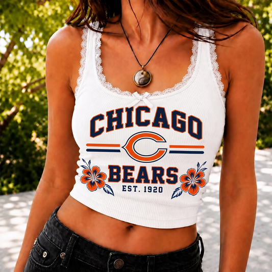 CHI x NFL Game Day Lace Tank Top Shirt