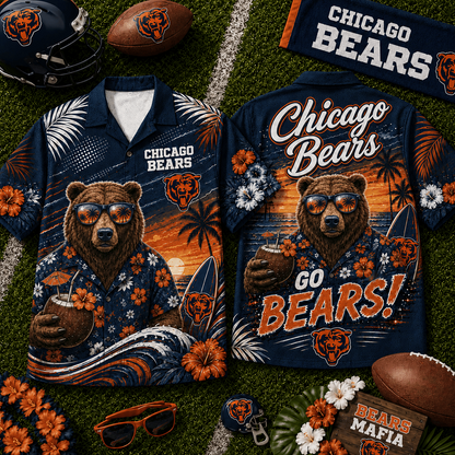 CHI x NFL Premium Beach Vibes Hawaiian Shirt