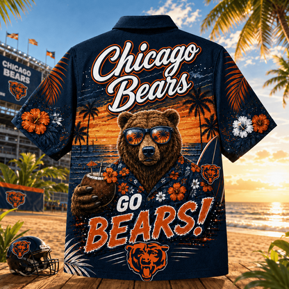 CHI x NFL Premium Beach Vibes Hawaiian Shirt