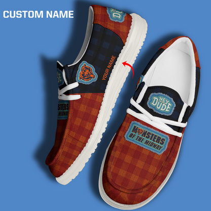 CHI x NFL Premium Hey Dude Shoes DATND TANTD