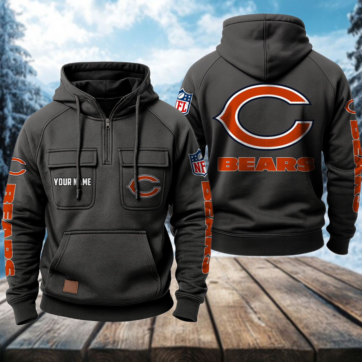 CHI x NFL Premium Hoodie DATND TANTD