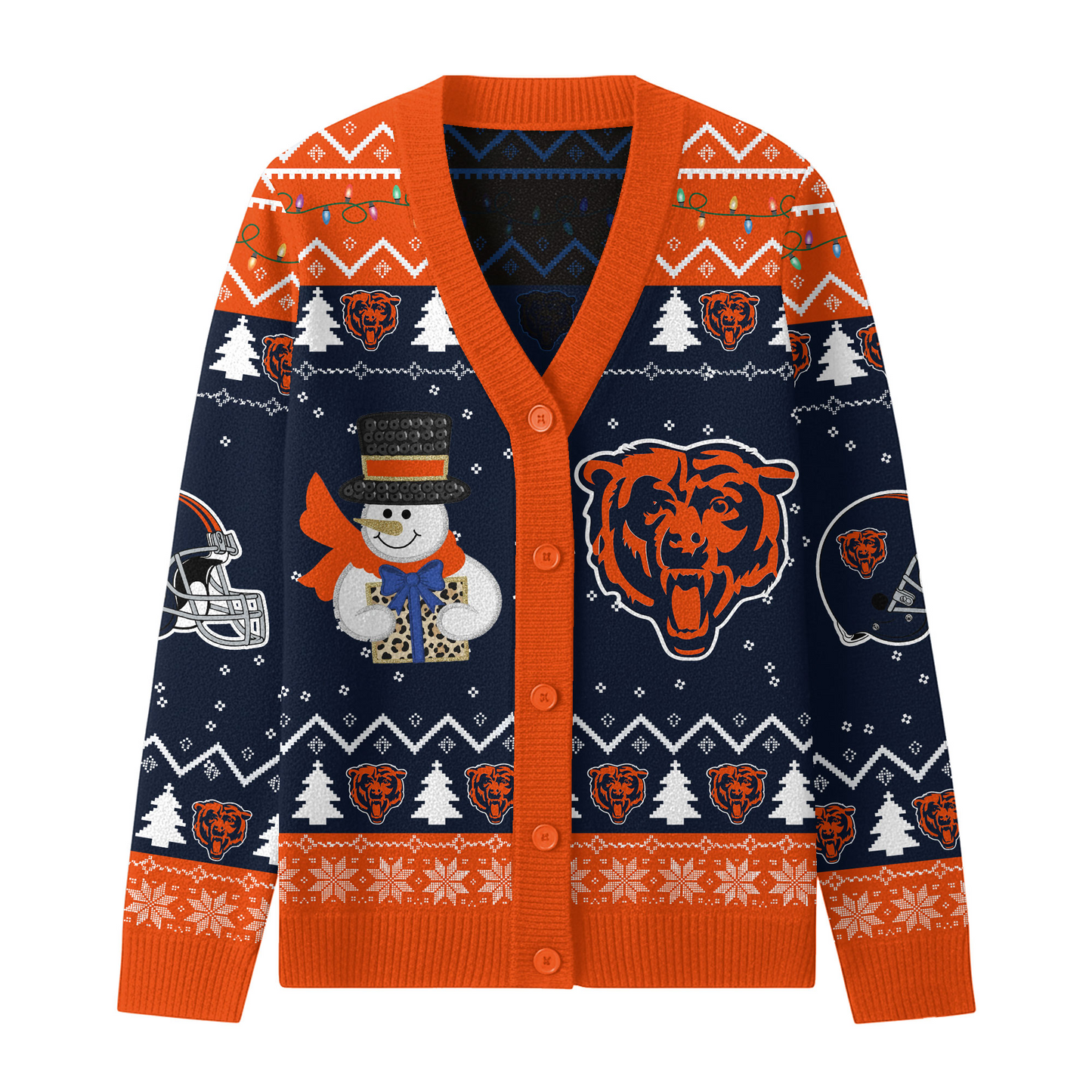 CHI x NFL Premium Knitted Cardigan Jacket DDT CTND