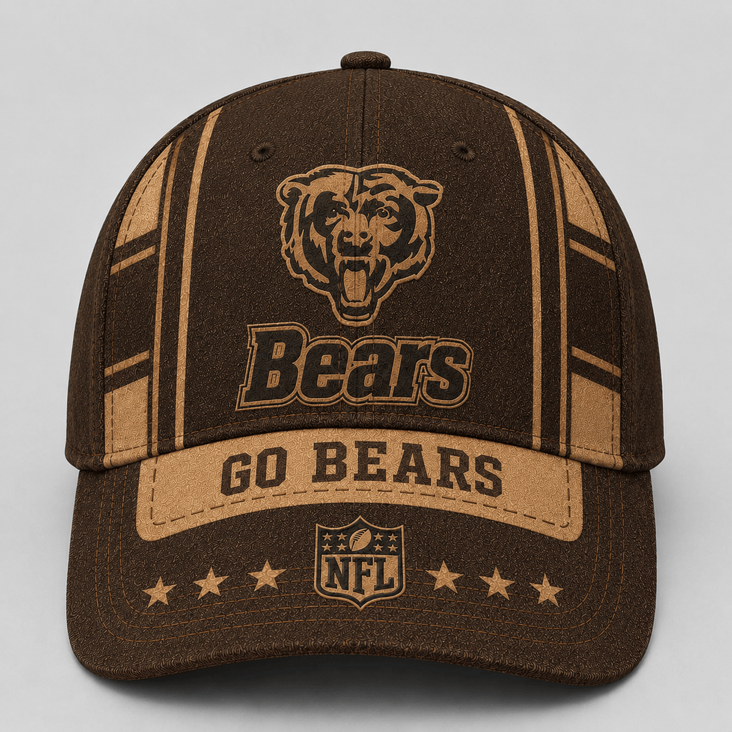 CHI x NFL Premium Vintage Leather Personalized Cap for Loyal Fans
