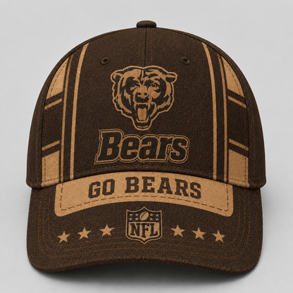 CHI x NFL Premium Vintage Leather Personalized Cap for Loyal Fans