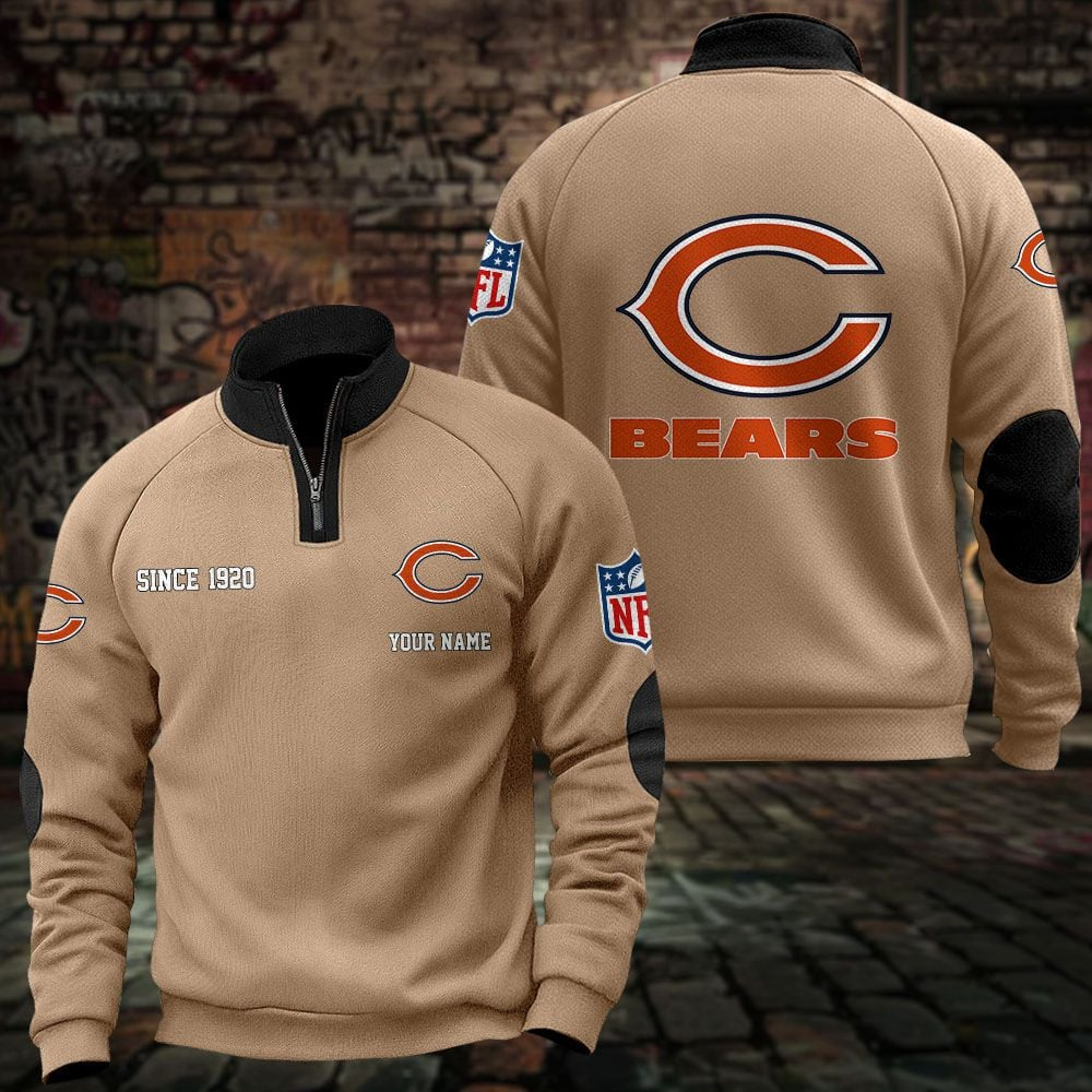 CHI x NFL Sweatshirts Quarter Collared Sweatshirt Pullover DatND DVT