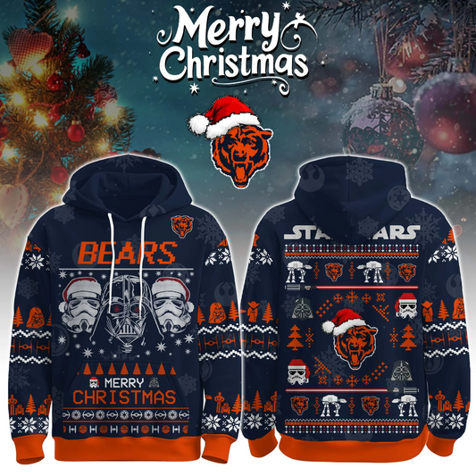 CHI x NFL Unisex Merry Christmas The Force Edition Hoodie DATND TANTD