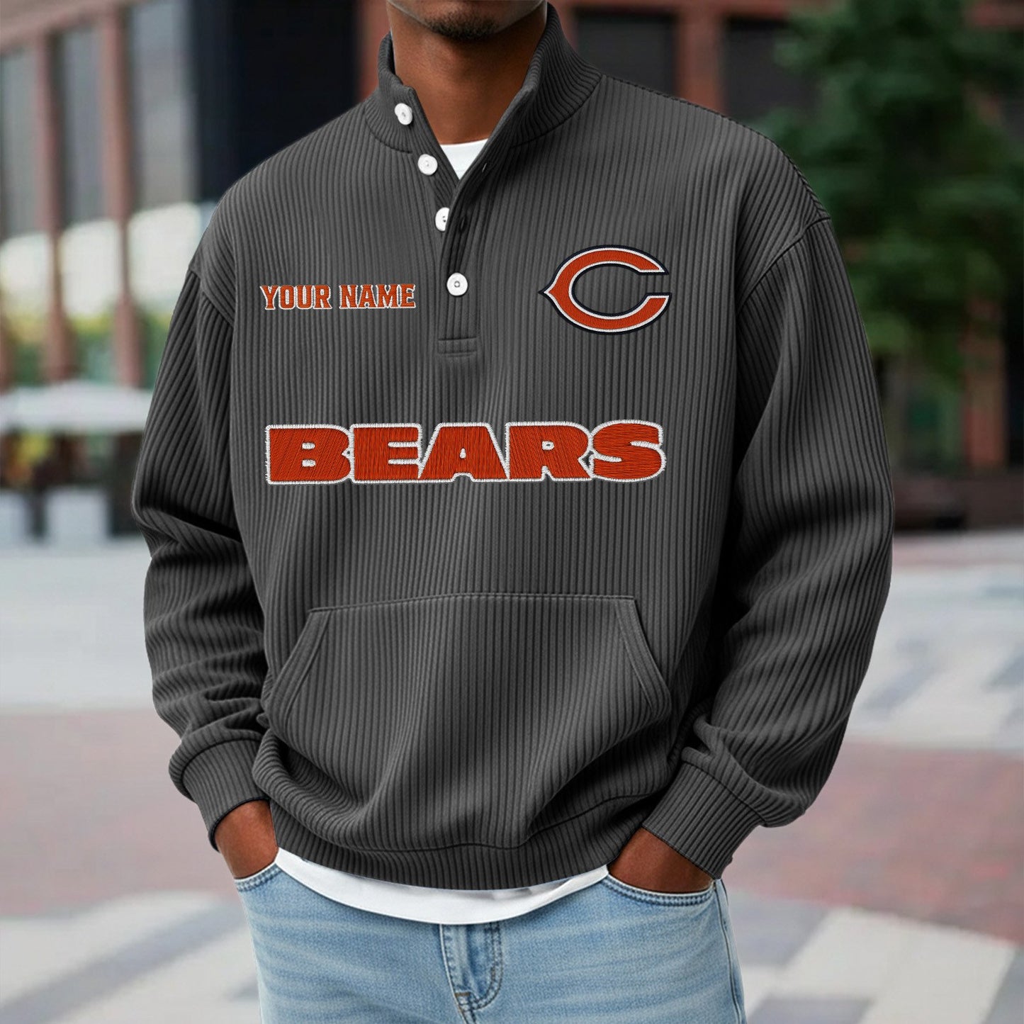 CHI x NFL Waffle High Neck Long Sleeved Sweatshirt DATND TANTD 221125