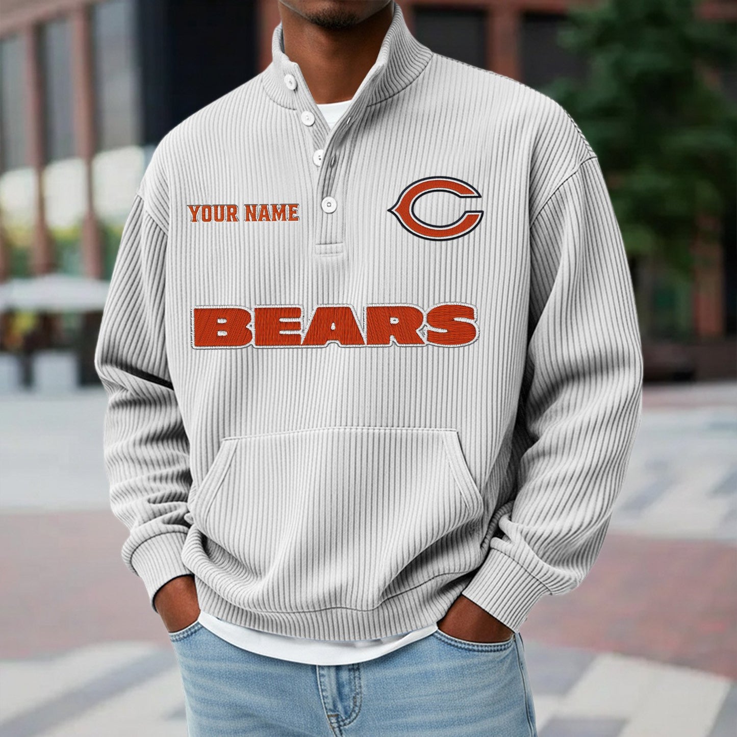 CHI x NFL Waffle High Neck Long Sleeved Sweatshirt DATND TANTD 221125