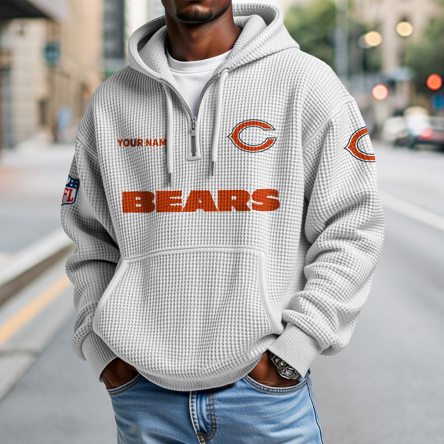 CHI x NFL Waffle Hoodie DatND DVT