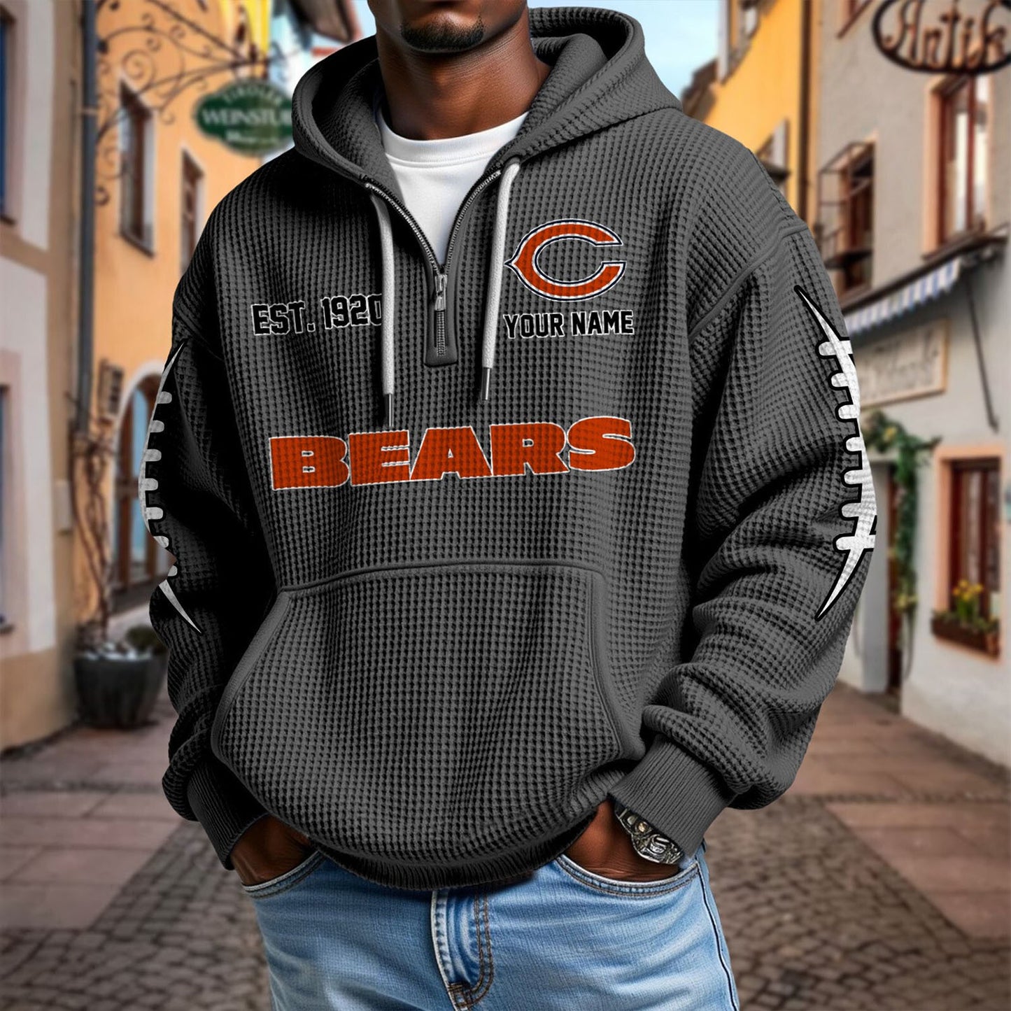 CHI x NFL Waffle Hoodie DatND DVT