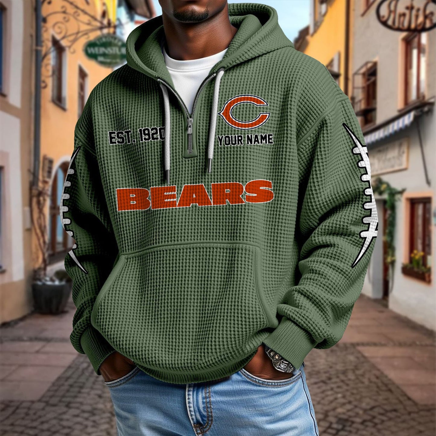 CHI x NFL Waffle Hoodie DatND DVT