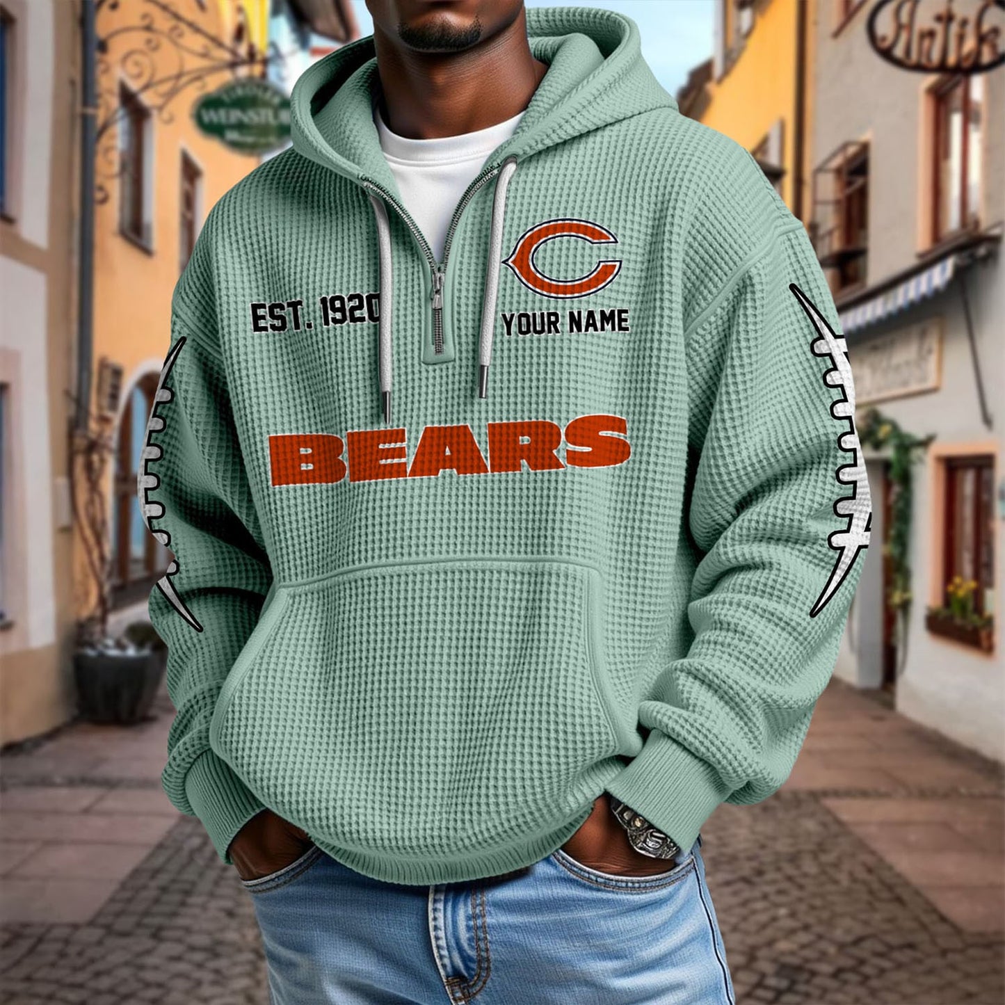 CHI x NFL Waffle Hoodie DatND DVT