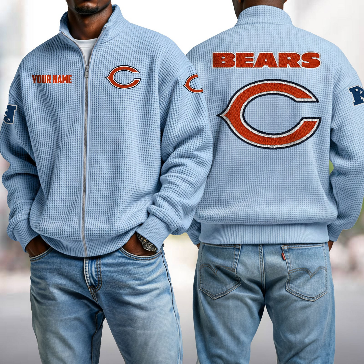 CHI x NFL Waffle Zip-Up Sweatshirt DatND DVT