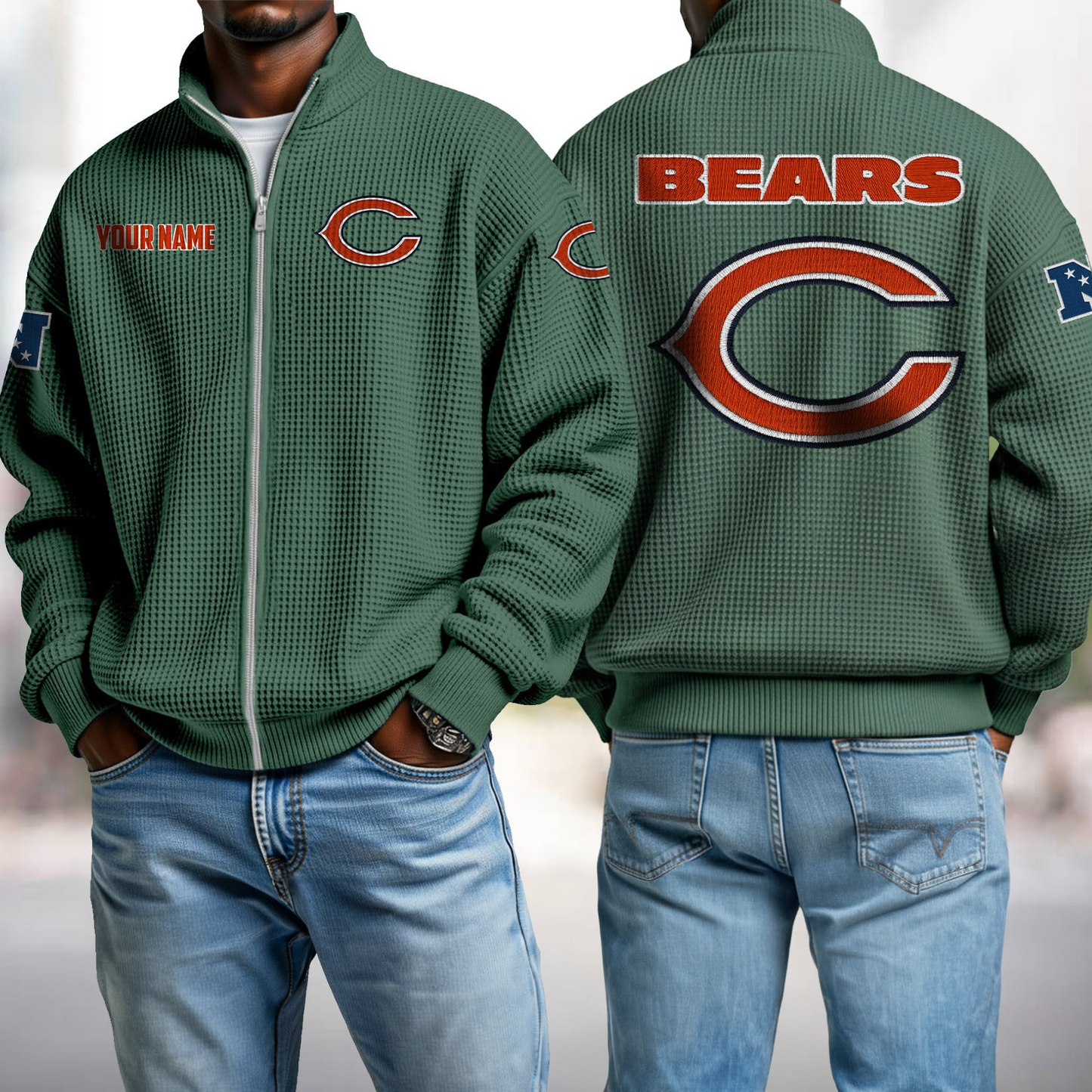 CHI x NFL Waffle Zip-Up Sweatshirt DatND DVT