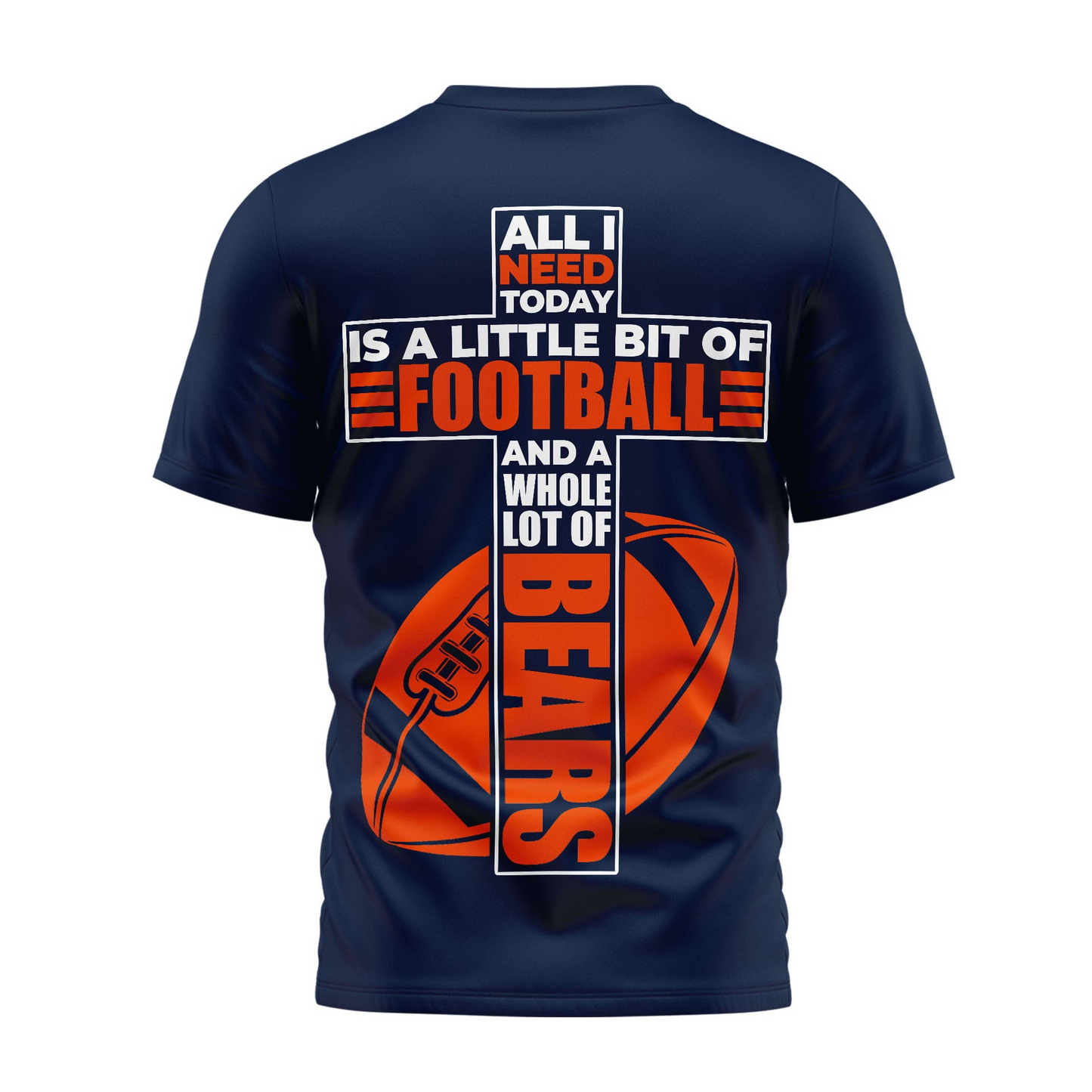 CHI x NFL Whole Lot of Football Christian Cross 3D Shirt