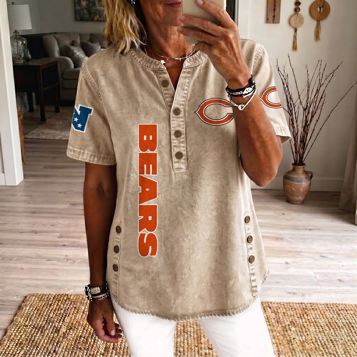CHI x NFL Womenƒ??s Denim Casual Tops DATND LBN 190526