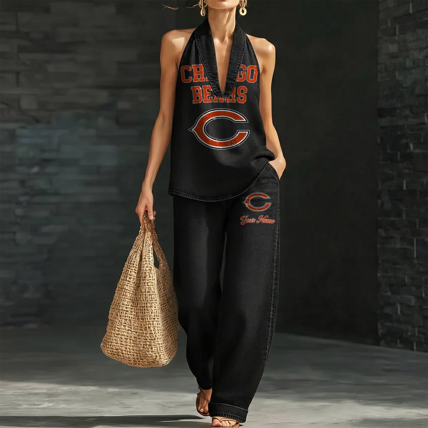CHI x NFL Women's Vintage Washed Denim Suit DATND TANTD 030626