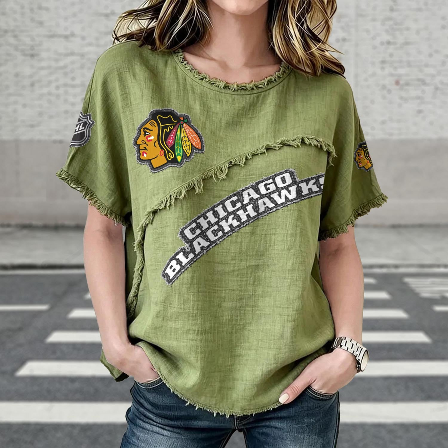 CHI x NHL Womenƒ??s Vintage O-Neck 2905 DatND DVT