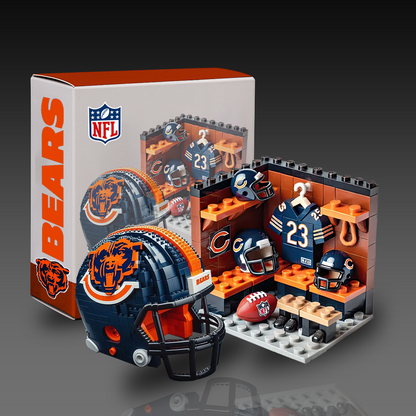 NFL Team Changing Room & Helmets Building Block Football Set DDT CTND
